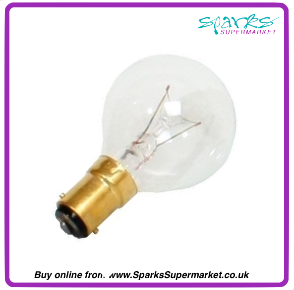 40w SBC / B15 CLEAR GOLF BALL LAMP 240v