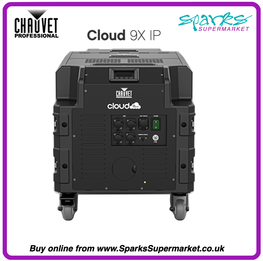 Chauvet Professional Cloud 9X IP light on a white background with branding and product details.