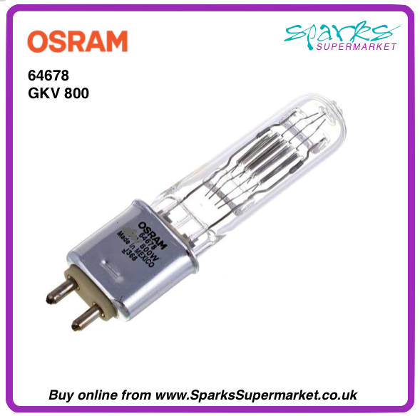OSRAM 64678 GKV800 800W 230V G9.5 Theatre Lamp