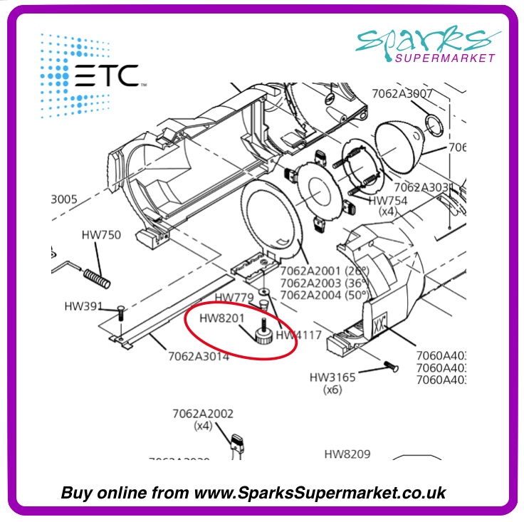HW8201 Lens knob - Source 4 Jnr