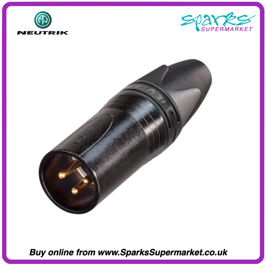 XLR 3-Pin Male Connector Black NC3MXX-B