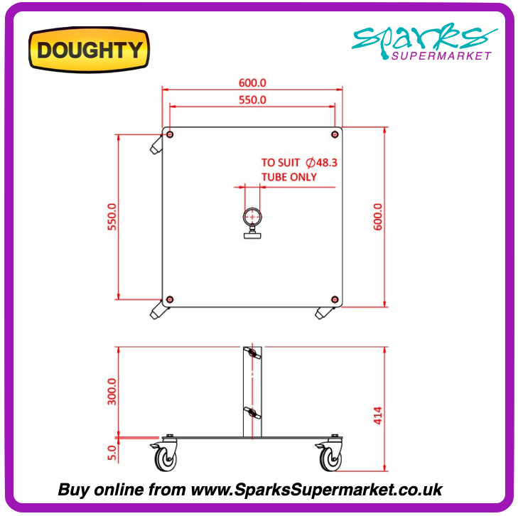 Doughty T54260 - Tank Trap - Four Wheels
