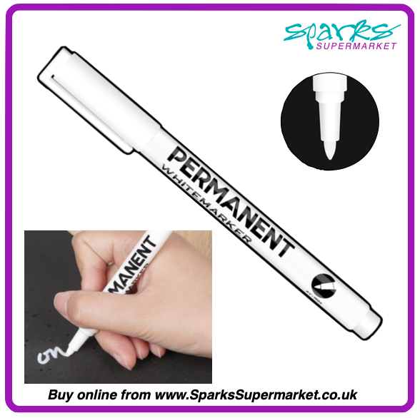 White Permanent Marker - Fine Point