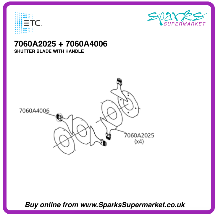 7060A2025 Shutter Blade Assembly including Handle