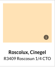 ROSCOLUX #3409 ROSCOSUN QUARTER CTO
