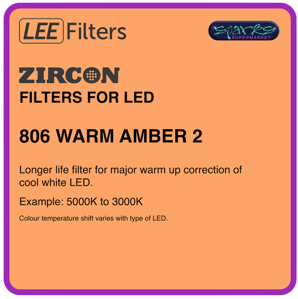 LEE ZIRCON 806 WARM AMBER 2 - L806