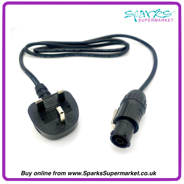 13A PLUG -  POWER TWIST ( TRUE 1 ) POWER LEAD 1.5M - BLACK