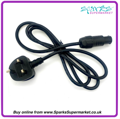 13A PLUG -  POWER TWIST ( TRUE 1 ) POWER LEAD 1.5M - BLACK