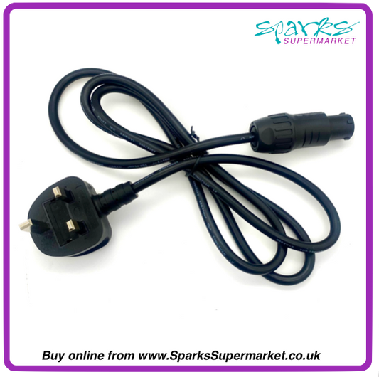 13A PLUG -  POWER TWIST ( TRUE 1 ) POWER LEAD 1.5M - BLACK