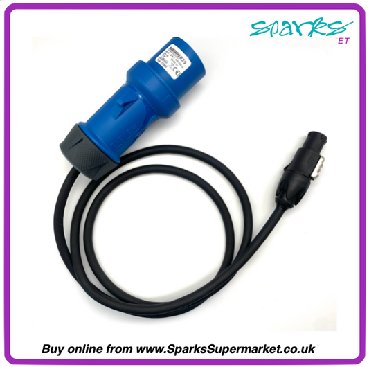16A Mennekes Plug - Neutrik True 1 Adapter cable 1.5m