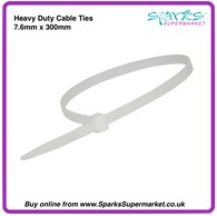 300MM X 7.6MM CABLE TIES NATURAL