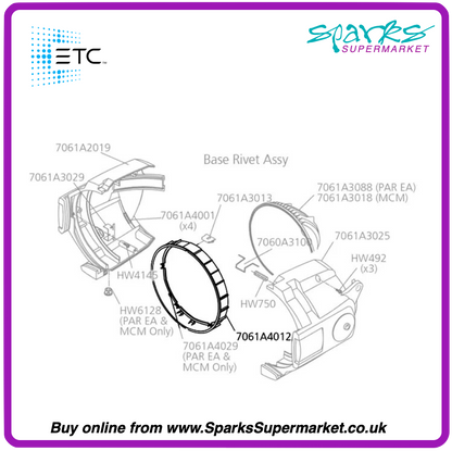 7061A4012 Lens Rotating Ring for Source 4 PAR / PARNel