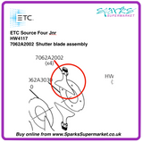 7062A2002	Shutter blade assembly (S4 Jnr)