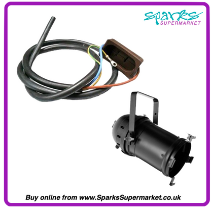 Bender + Wirth  GX16d Lamp Holder and cable assembly - Par 56 / 64
