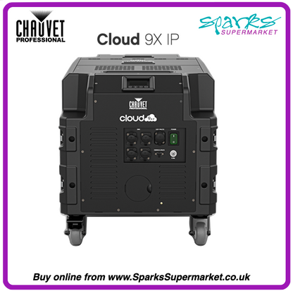 Chauvet Professional Cloud 9X IP light on a white background with branding and product details.
