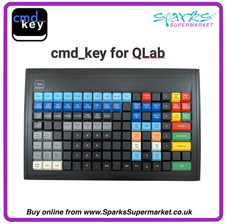 cmd_key Keyboard for QLab – Sparks Theatrical Lighting Supermarket