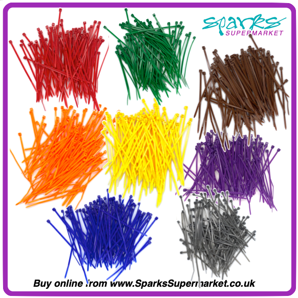 Colour Cable Ties 100 Pack - 2.5mm X 100mm