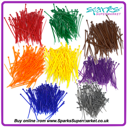 Colour Cable Ties 100 Pack - 2.5mm X 100mm