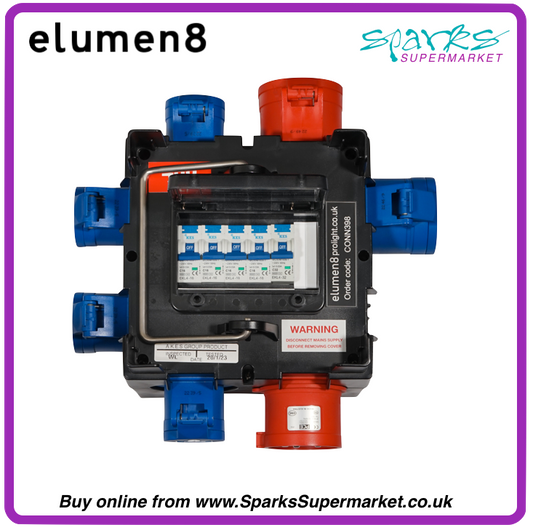 ISCHL Distribution Box 32A 3PH to 1 x 32A and 4 x 16A 1PH RCBO