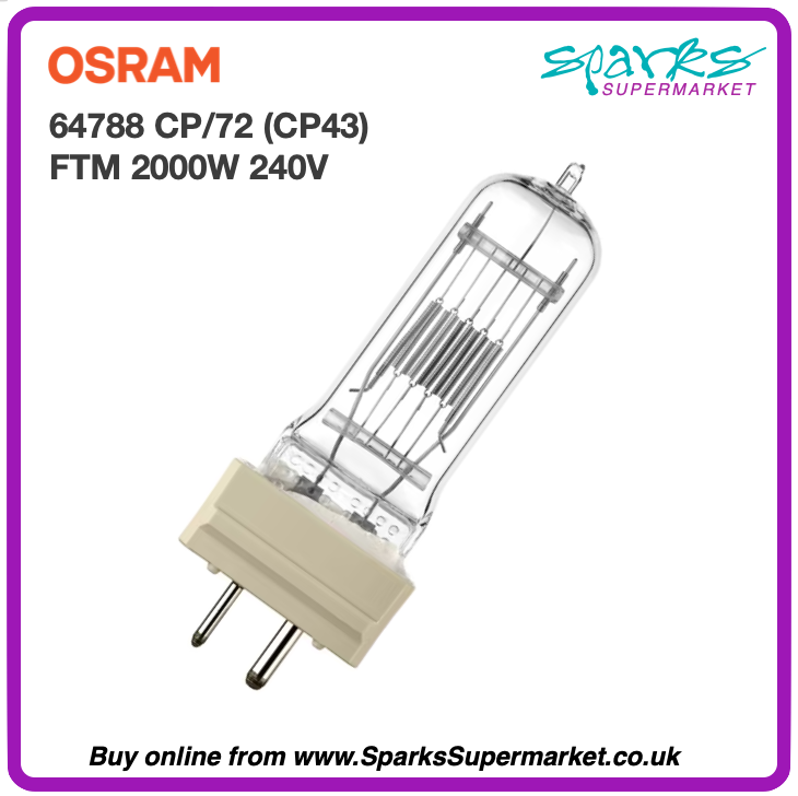 CP43 (CP72) LAMP 2000W 240V  GY16