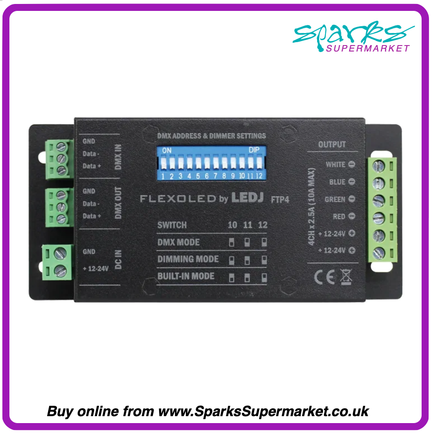 5M RGB+CW LED TAPE WITH POWER SUPPLY AND DMX DRIVER