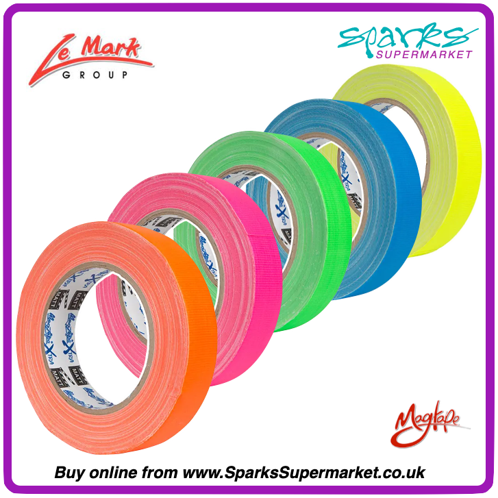 Le Mark Magtape Xtra Matt Fluorescent Gaffa Tape 25mm x 25m – High Visibility Cloth Tape