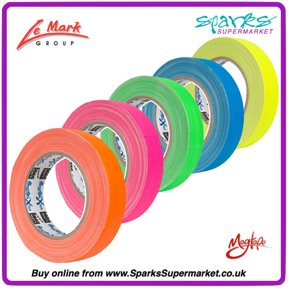 Le Mark Magtape Xtra Matt Fluorescent Gaffa Tape 25mm x 25m – High Visibility Cloth Tape