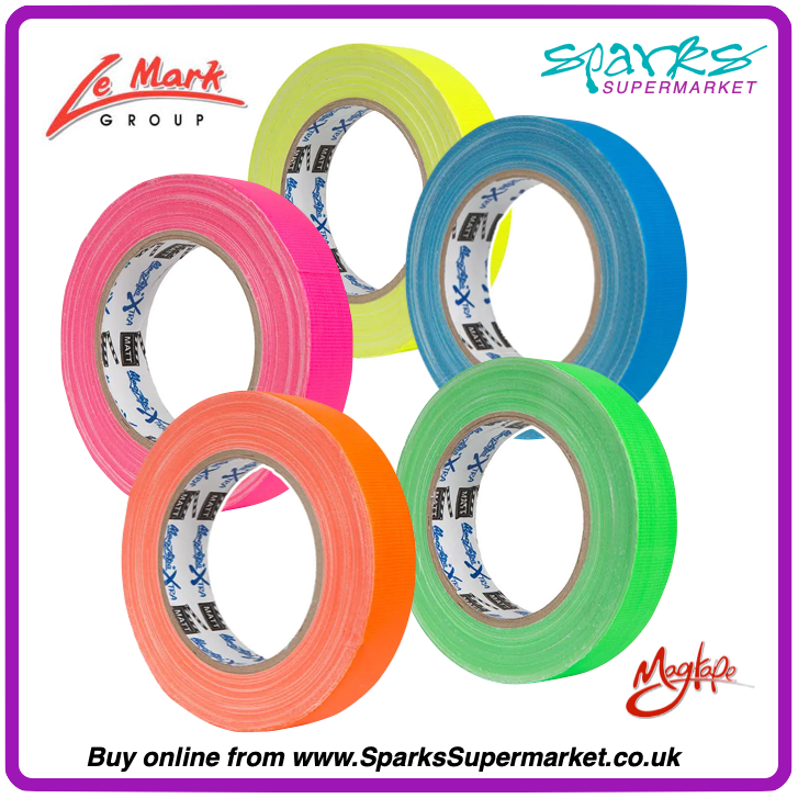 Le Mark Magtape Xtra Matt Fluorescent Gaffa Tape 25mm x 25m – High Visibility Cloth Tape