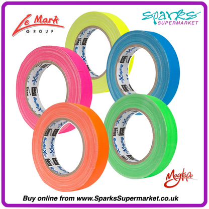 Le Mark Magtape Xtra Matt Fluorescent Gaffa Tape 25mm x 25m – High Visibility Cloth Tape
