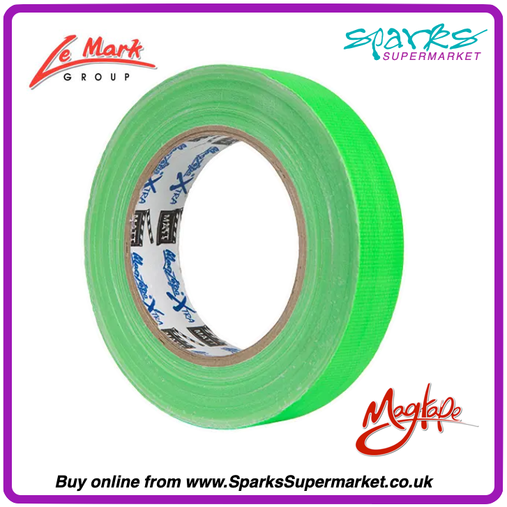 Le Mark Magtape Xtra Matt Fluorescent Gaffa Tape 25mm x 25m – High Visibility Cloth Tape