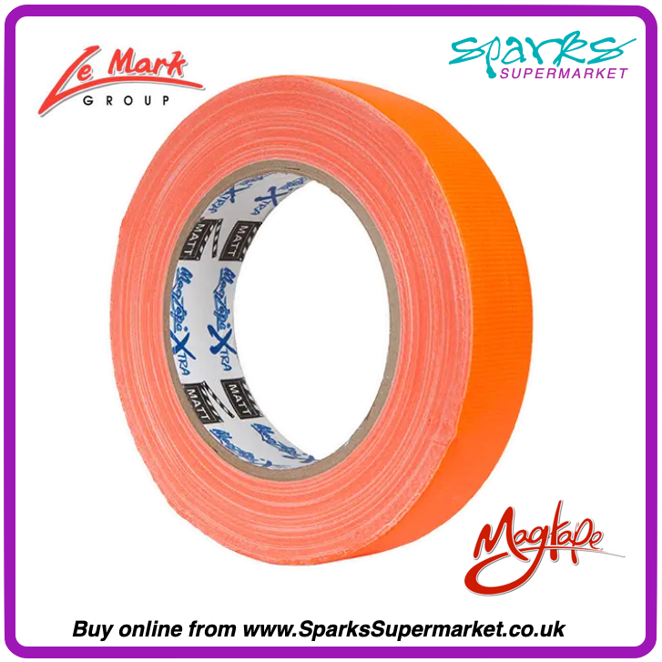 Le Mark Magtape Xtra Matt Fluorescent Gaffa Tape 25mm x 25m – High Visibility Cloth Tape