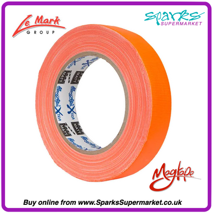 Le Mark Magtape Xtra Matt Fluorescent Gaffa Tape 25mm x 25m – High Visibility Cloth Tape