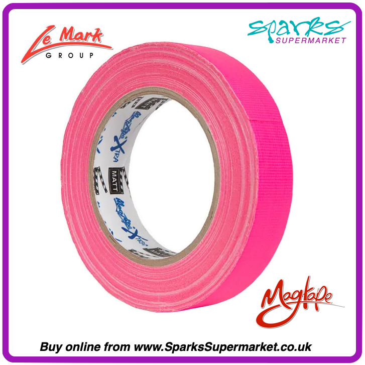 Le Mark Magtape Xtra Matt Fluorescent Gaffa Tape 25mm x 25m – High Visibility Cloth Tape