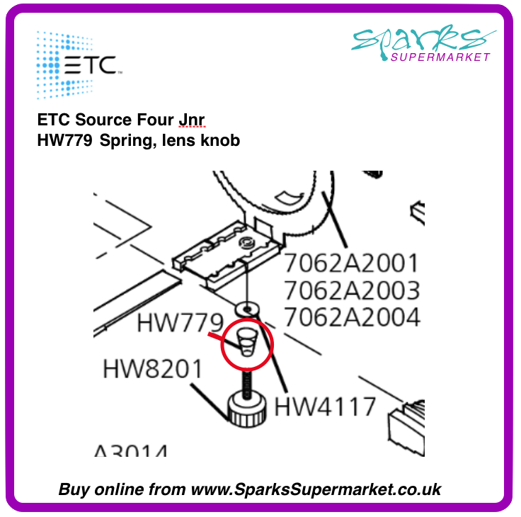 HW779 Spring, lens knob (S4 Jnr) 