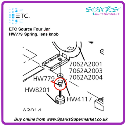 HW779 Spring, lens knob (S4 Jnr) 