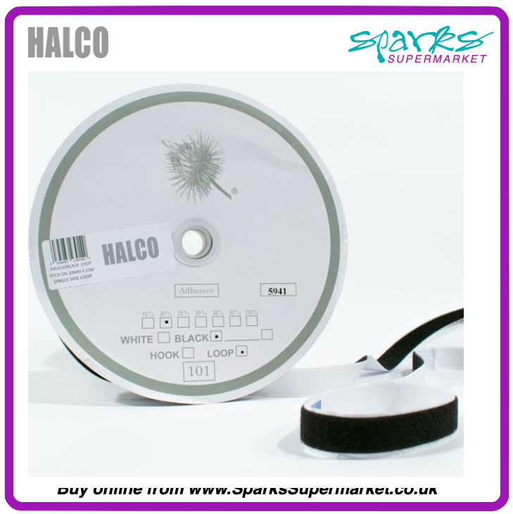 Hook & Loop Tape - Black 25mm