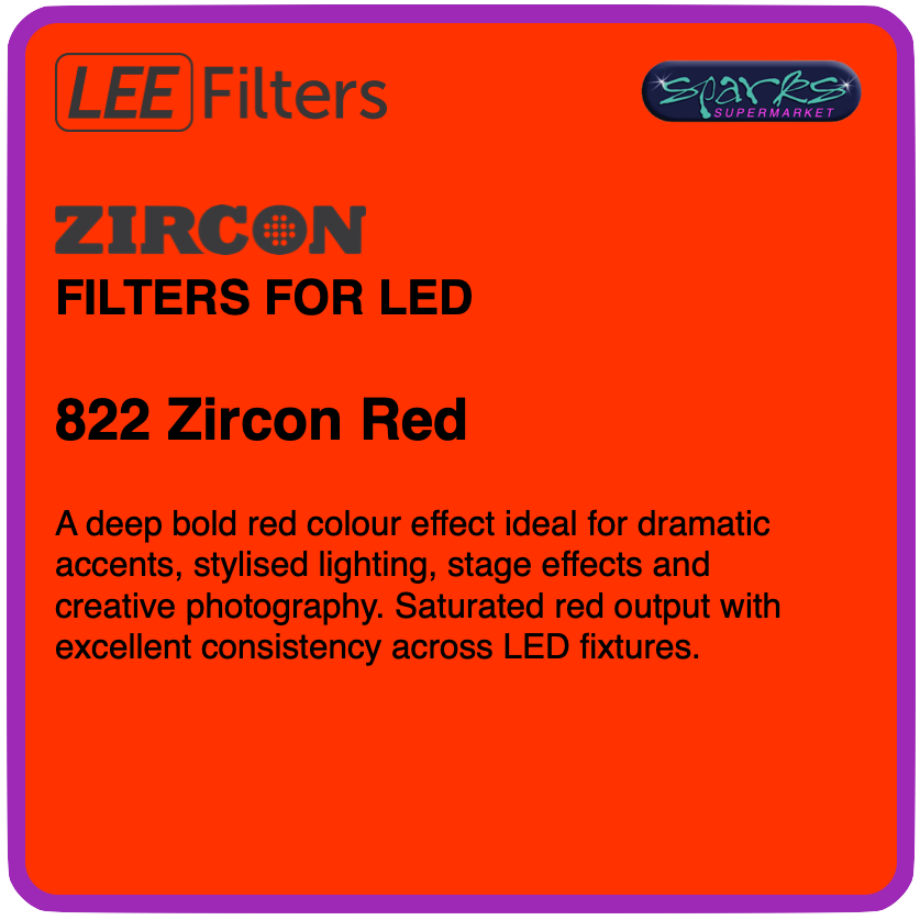LEE 822 ZIRCON RED - L822