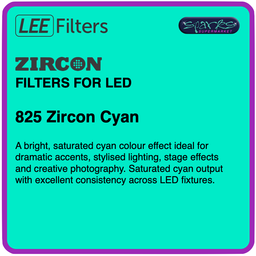 LEE 825 ZIRCON CYAN