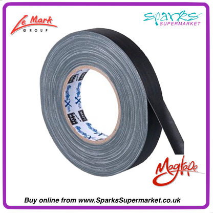 25mm - Black Matt Gaffa Tape 25mm X 50m - Magtape Xtra (1")