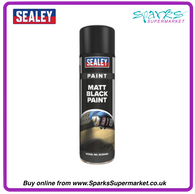 Matt Paint 500ml - Black - Sealey SCS026S