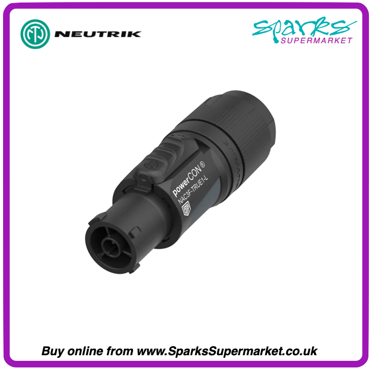 PowerCON True1 Socket, 10mm to 16mm, 250V AC, 16A - NAC3F-TRUE1-L