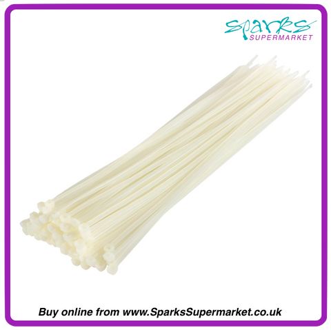 Natural / White Cable ties 4.8mm X 300mm - 100 pack