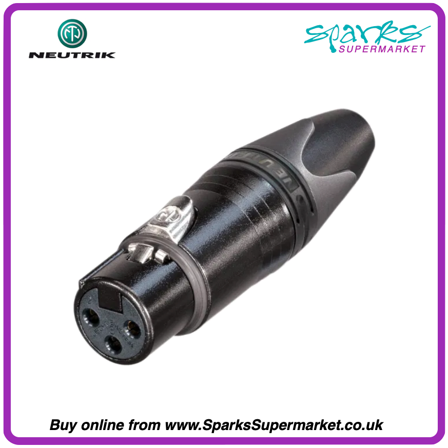 XLR 3-Pin Female Socket Black NC3FXX-B