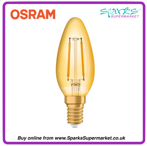 Osram Vintage 1906 LED Filament Candle E14 1.5W 2400K | Gold