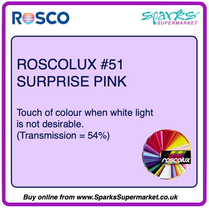 Roscolux #051 Surprise Pink