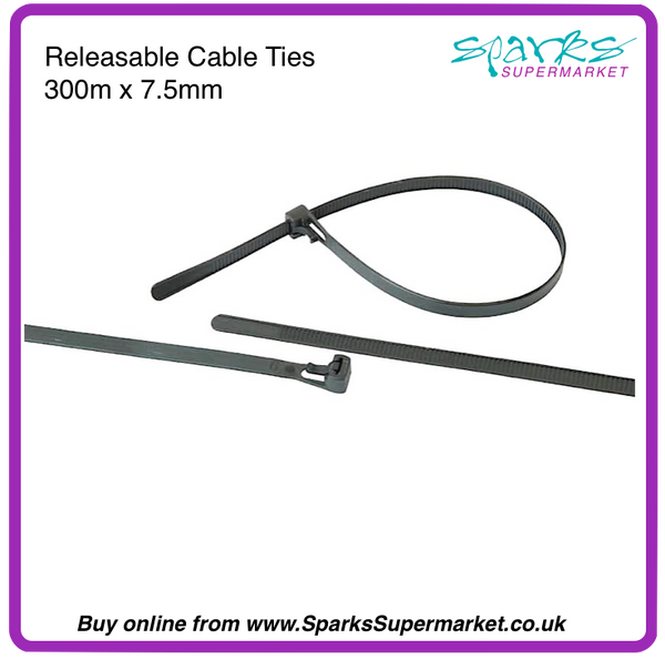 REUSABLE RELEASABLE CABLE TIES 300MM 