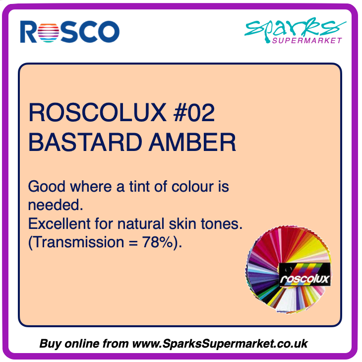 Roscolux #02 Bastard Amber
