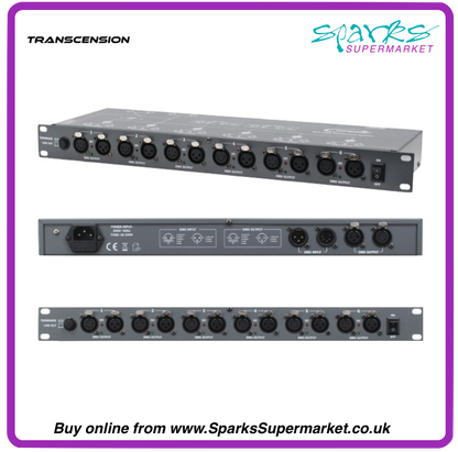 6 WAY DMX SPLITTER RS6 RACKMOUNT