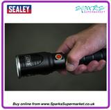 Rechargeable Aluminium Torch with Adjustable Focus 5W SMD LED