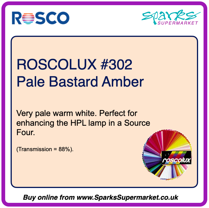 Roscolux #302 Pale Bastard Amber